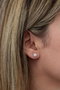 Heliophilia Silver Pendientes de Plata de Ley 925 con Baño de Oro Rosa y Circón